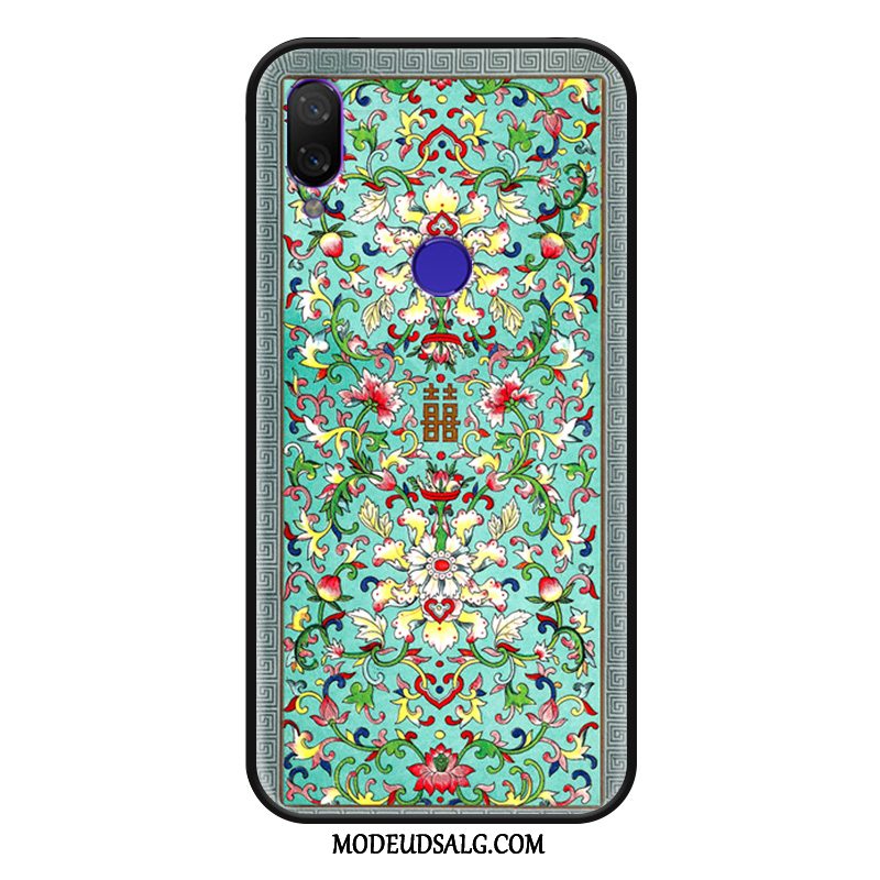 Xiaomi Redmi 7 Etui Cover Alt Inklusive Blomster Guld Anti-fald