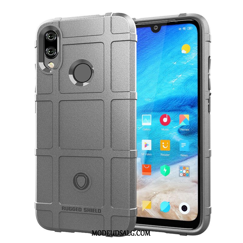 Xiaomi Redmi 7 Etui / Cover Anti-fald Blød Nubuck Sort Guld