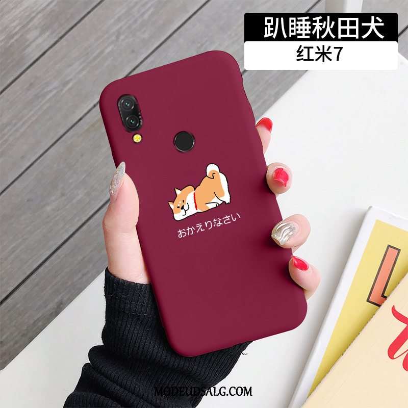 Xiaomi Redmi 7 Etui / Cover Nubuck Alt Inklusive Smuk Silikone Blå