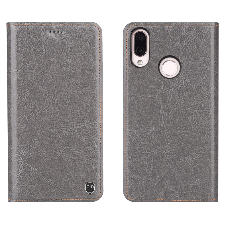 Xiaomi Redmi 7 Etui / Cover Rød Mønster Grå Alt Inklusive Lædertaske