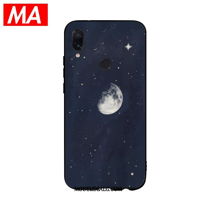 Xiaomi Redmi 7 Etui / Cover Silikone Høj Simple Sort Måned