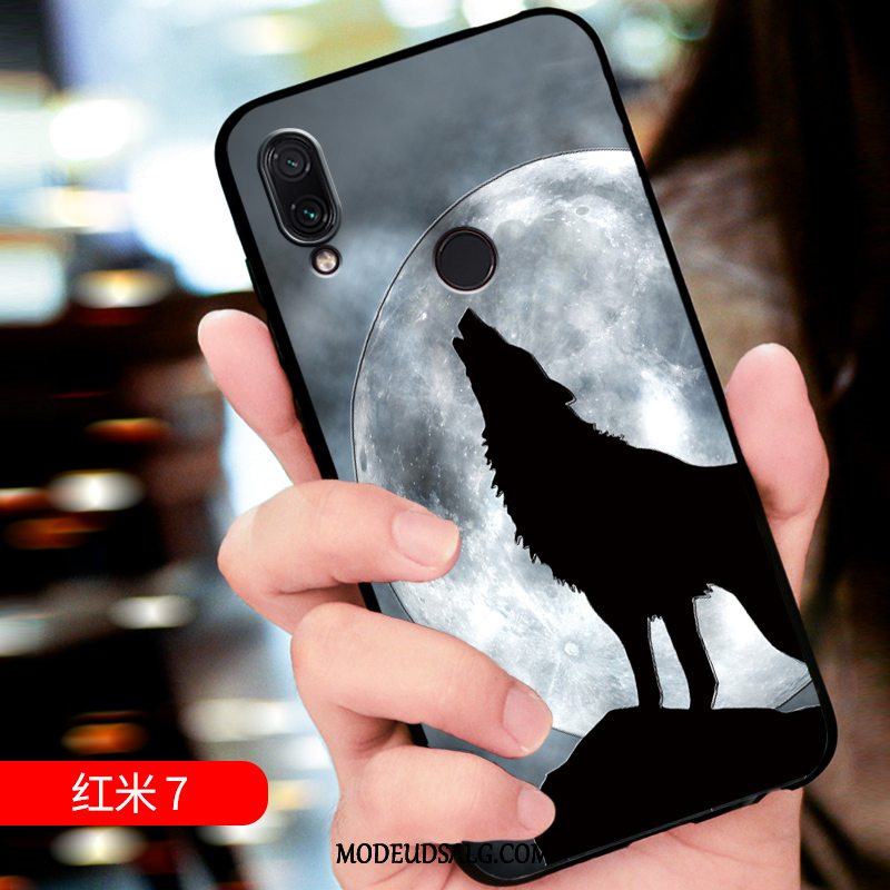 Xiaomi Redmi 7 Etui / Cover Tilpas Alt Inklusive Lille Sektion Rød Relief