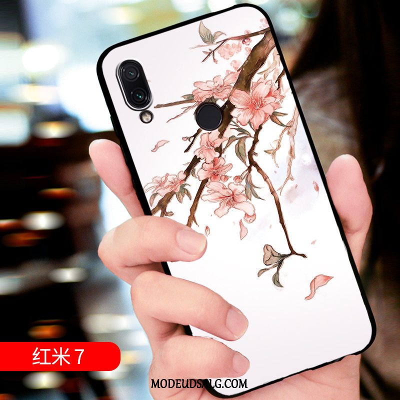 Xiaomi Redmi 7 Etui / Cover Tilpas Alt Inklusive Lille Sektion Rød Relief