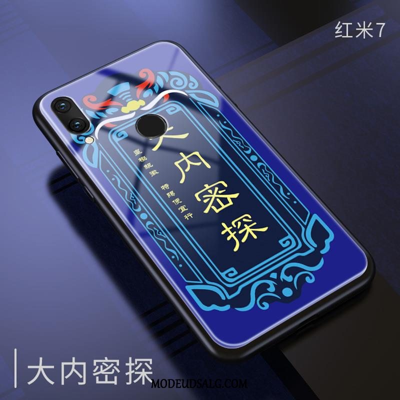 Xiaomi Redmi 7 Etui Silikone Vind Lille Sektion Glas Trend