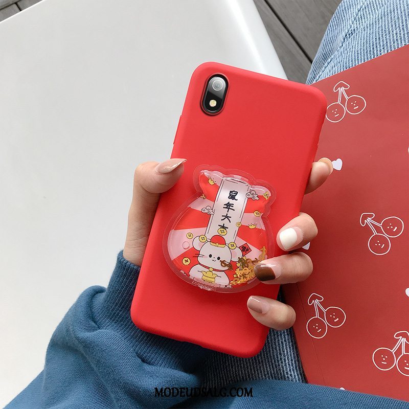 Xiaomi Redmi 7a Etui / Cover Trendy Net Red Anti-fald Beskyttelse