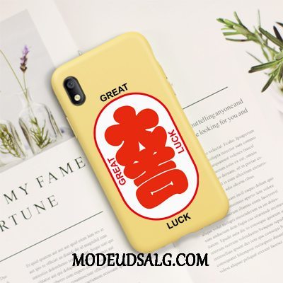 Xiaomi Redmi 7a Etui Gul Silikone Mode Anti-fald Rød