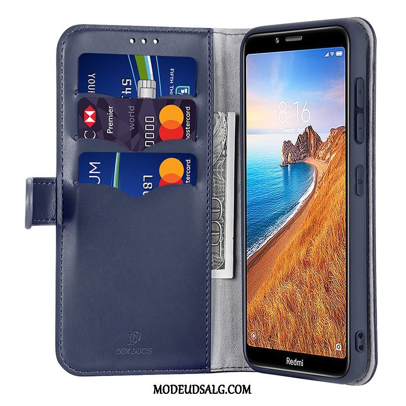 Xiaomi Redmi 7a Etui Ny Business Kort Cover Rød