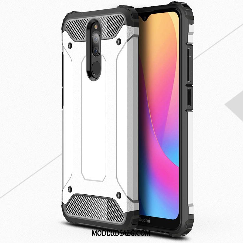 Xiaomi Redmi 8 Etui / Cover Gasbag Hård Lille Sektion Hvid