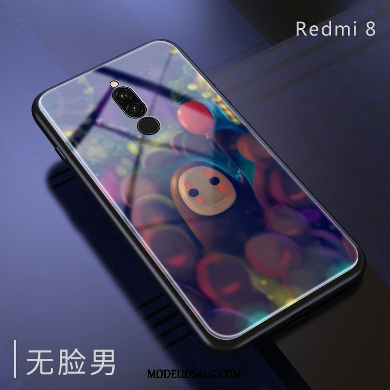 Xiaomi Redmi 8 Etui / Cover Glas Beskyttelse Lille Sektion Lilla Cartoon