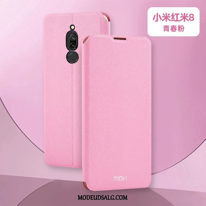 Xiaomi Redmi 8 Etui / Cover Kreativ Anti-fald Lædertaske Rød Ny