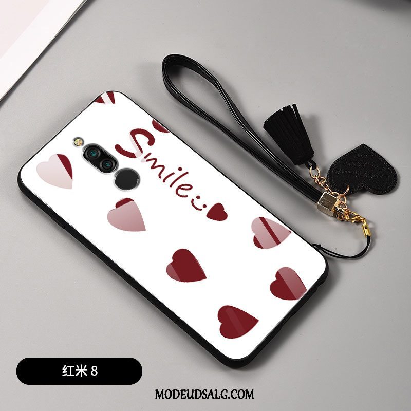 Xiaomi Redmi 8 Etui / Cover Kærlighed Lille Sektion Glas Net Red Rød