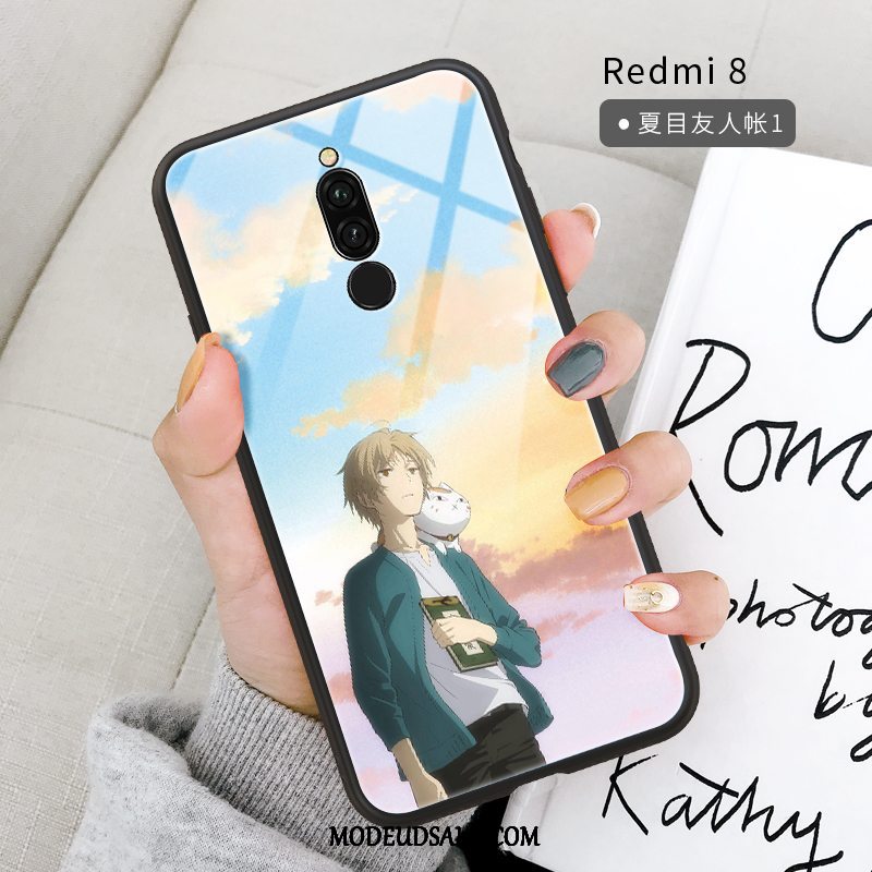 Xiaomi Redmi 8 Etui / Cover Spejl Net Red Grøn Hængende Ornamenter