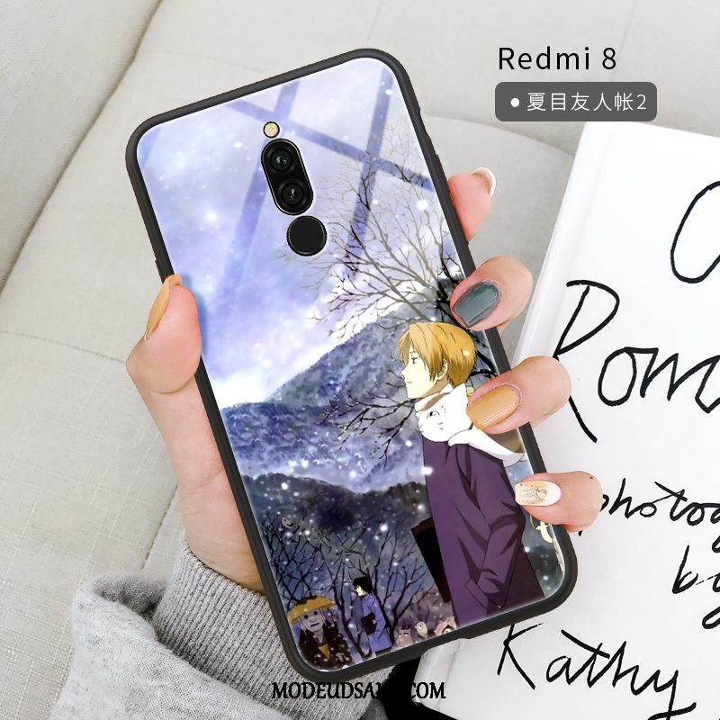 Xiaomi Redmi 8 Etui / Cover Spejl Net Red Grøn Hængende Ornamenter