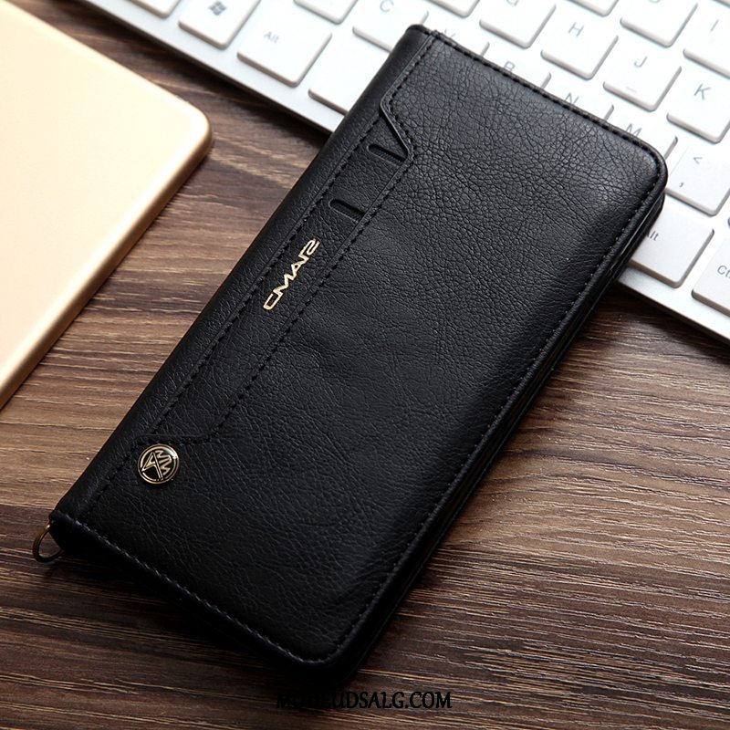 Xiaomi Redmi 8 Etui Folio Cover Kort Blå Lædertaske