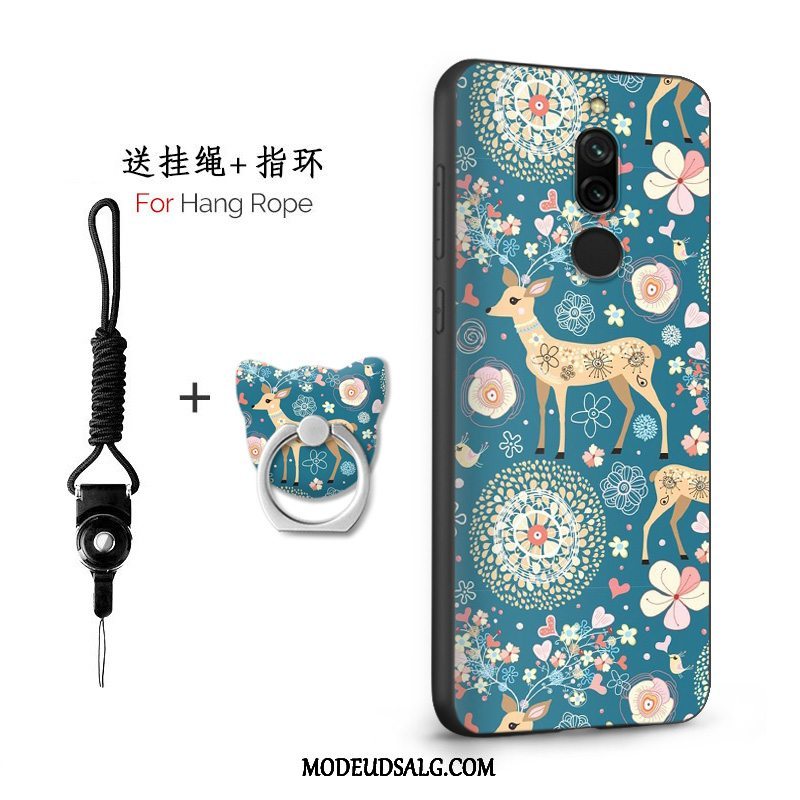 Xiaomi Redmi 8 Etui Lille Sektion Hvid Nubuck Net Red Anti-fald