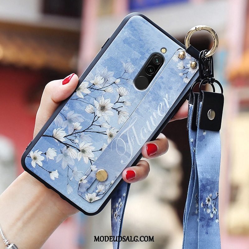 Xiaomi Redmi 8 Etui Sort Tynd Silikone Nubuck Cover