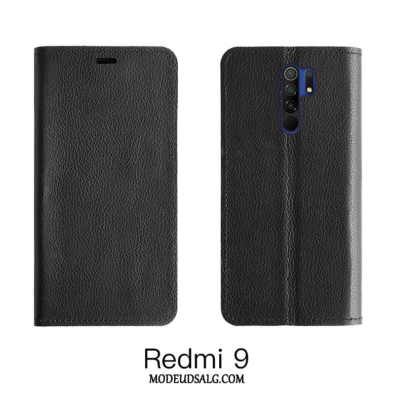 Xiaomi Redmi 9 Etui / Cover Folio Alt Inklusive Lædertaske Orange Rød