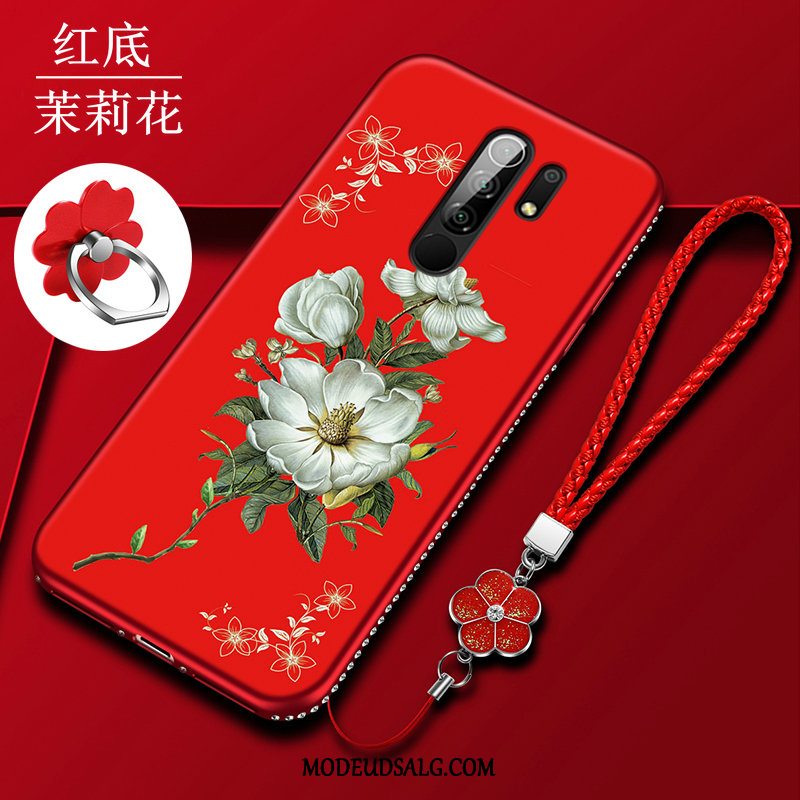 Xiaomi Redmi 9 Etui / Cover Lille Sektion Trend Nubuck Beskyttelse Blomster