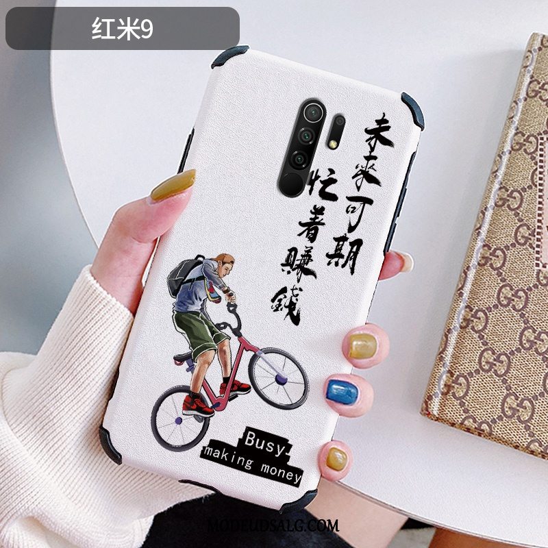 Xiaomi Redmi 9 Etui / Cover Relief Trendy Kreativ Læder Rød