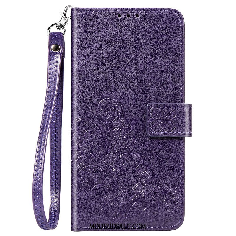 Xiaomi Redmi 9 Etui Lædertaske Cover Hængende Ornamenter Alt Inklusive Rød