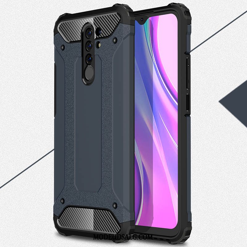 Xiaomi Redmi 9 Etui Nubuck Rød Beskyttelse Ny Sort