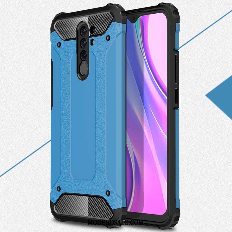 Xiaomi Redmi 9 Etui Nubuck Rød Beskyttelse Ny Sort