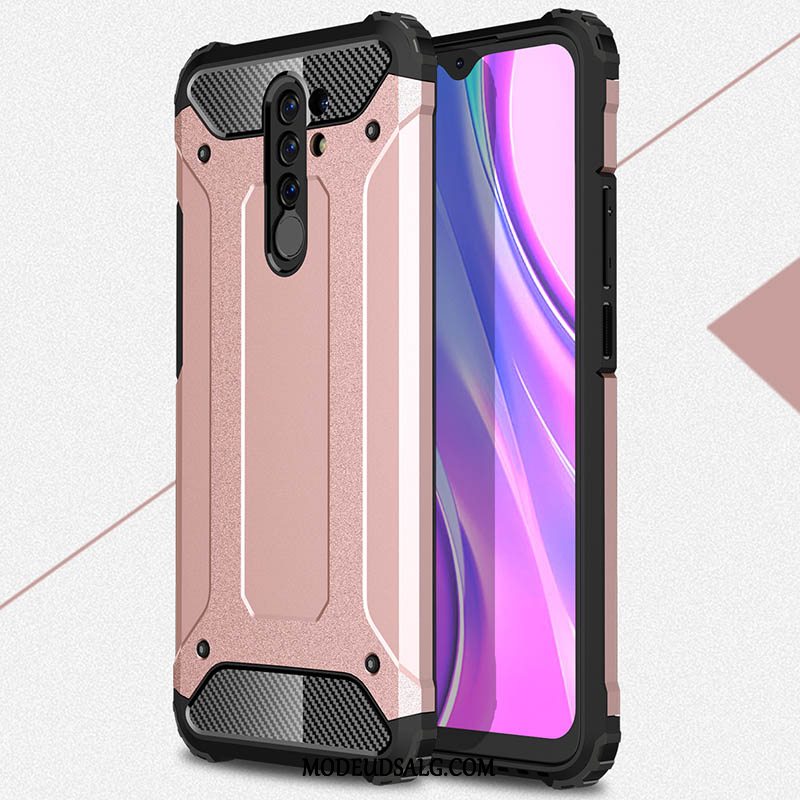 Xiaomi Redmi 9 Etui Nubuck Rød Beskyttelse Ny Sort