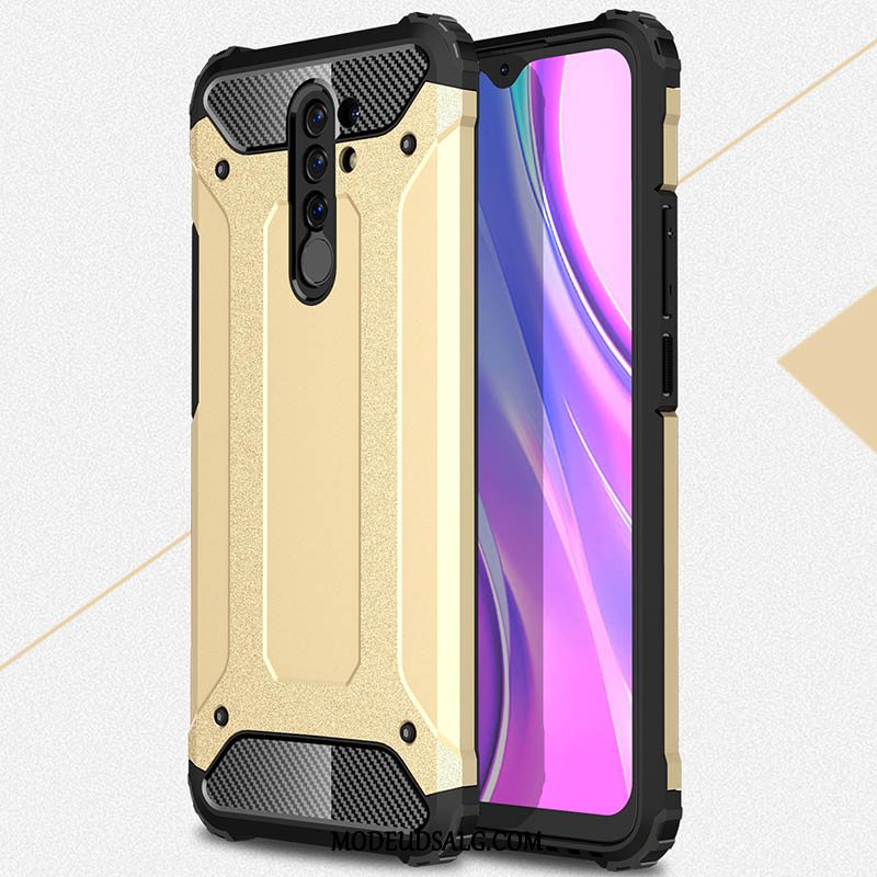 Xiaomi Redmi 9 Etui Nubuck Rød Beskyttelse Ny Sort