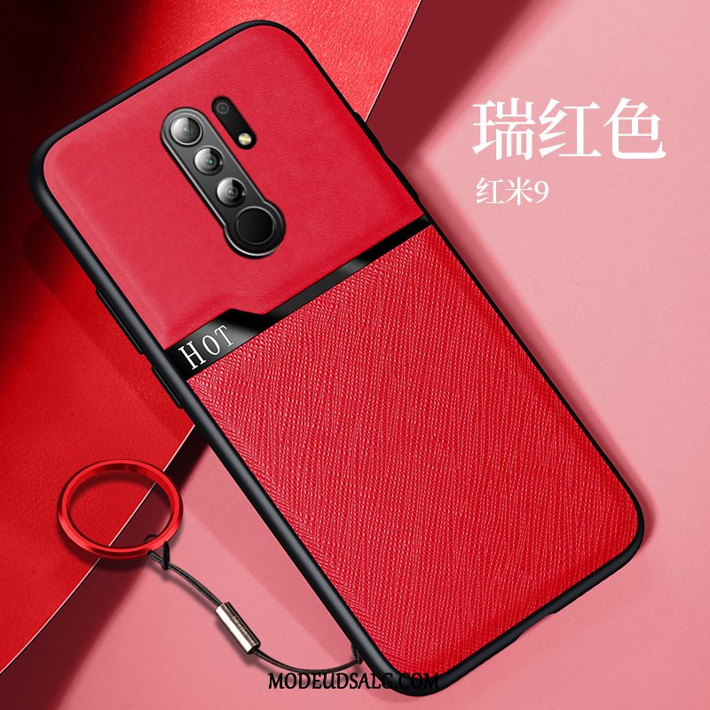 Xiaomi Redmi 9 Etui Orange Blød Læder Silikone Ring