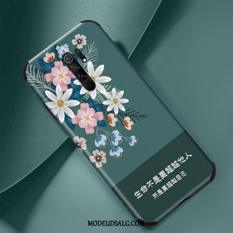 Xiaomi Redmi 9 Etui Rød Vintage Relief Silke Ny