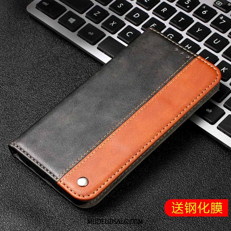 Xiaomi Redmi Go Etui Folio Ægte Læder Cover Membrane Sort