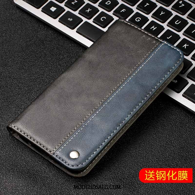 Xiaomi Redmi Go Etui Folio Ægte Læder Cover Membrane Sort