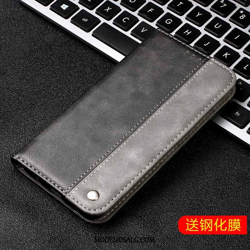 Xiaomi Redmi Go Etui Folio Ægte Læder Cover Membrane Sort