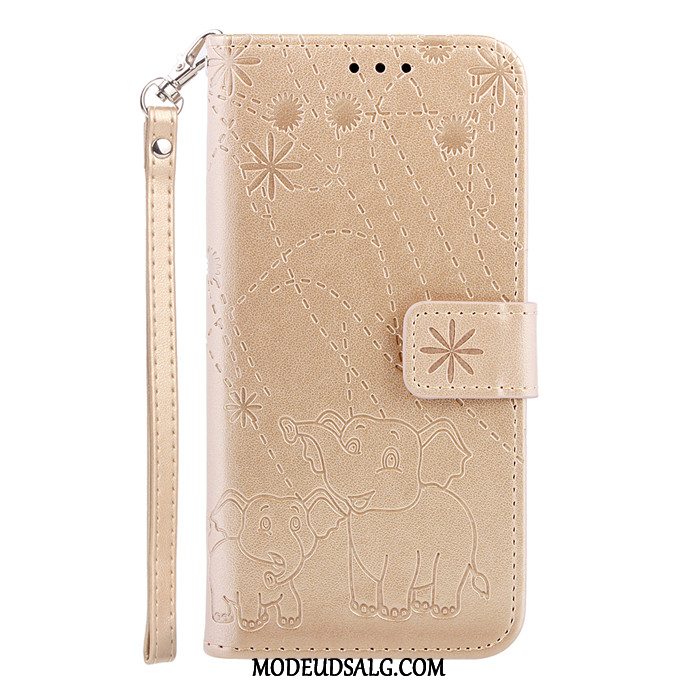 Xiaomi Redmi Go Etui Guld Lædertaske Lille Sektion Beskyttelse Cover