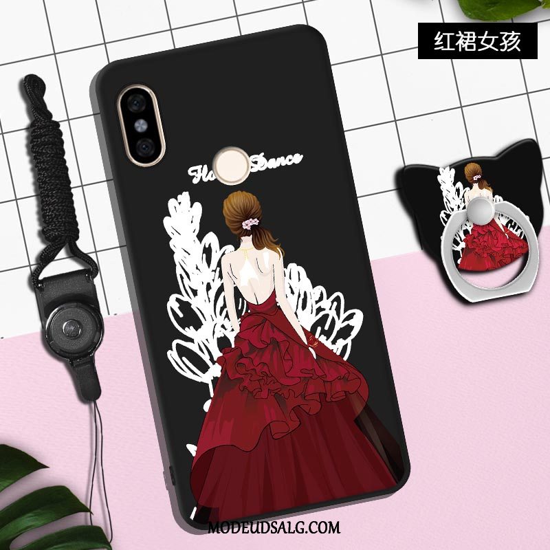 Xiaomi Redmi Note 5 Etui / Cover Blød Sort Cartoon Lille Sektion