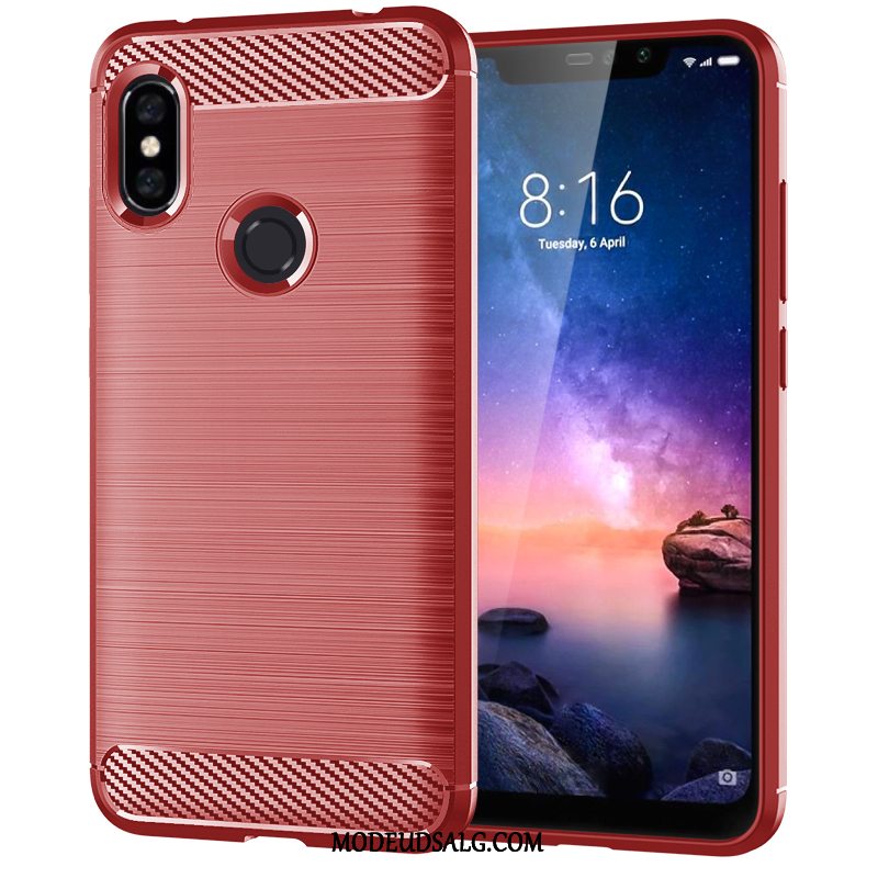 Xiaomi Redmi Note 6 Pro Etui Af Personlighed Rød Grå Silikone Blød