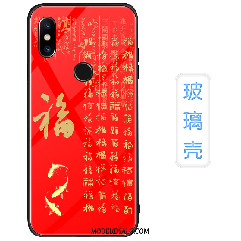 Xiaomi Redmi Note 6 Pro Etui / Cover Alt Inklusive Glas Rød Spejl Wealth