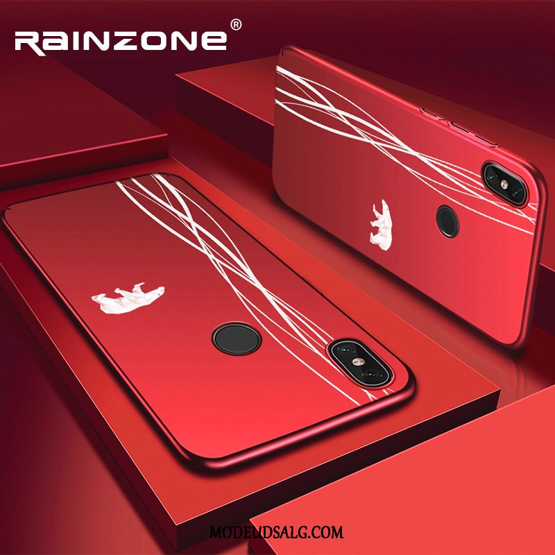 Xiaomi Redmi Note 6 Pro Etui / Cover Hærdning Rød Net Red Membrane Hård