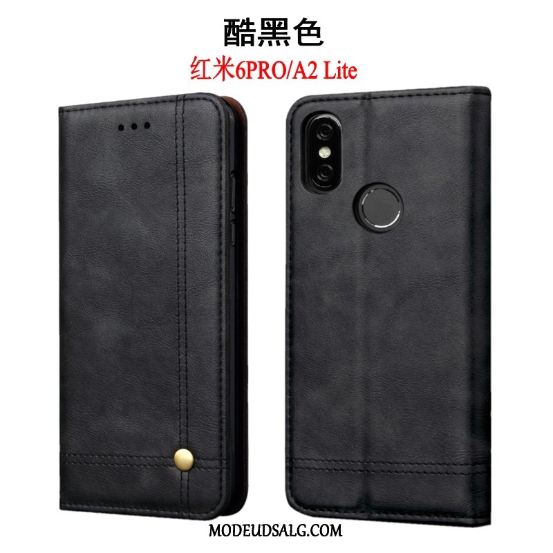 Xiaomi Redmi Note 6 Pro Etui Cover Lædertaske Lille Sektion Folio Anti-fald