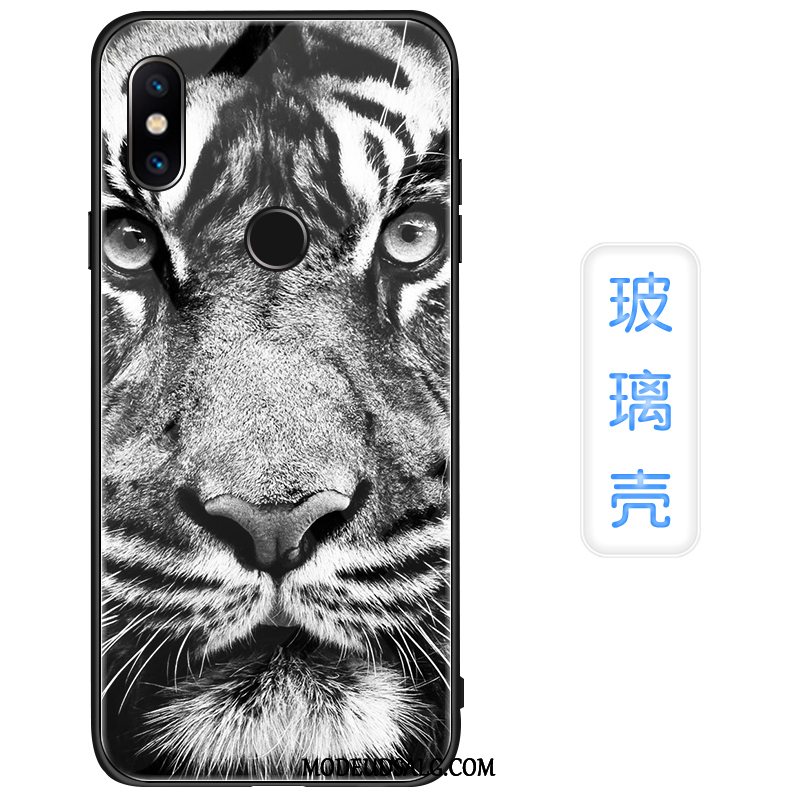 Xiaomi Redmi Note 6 Pro Etui / Cover Tiger Trendy Sort Blød Alt Inklusive