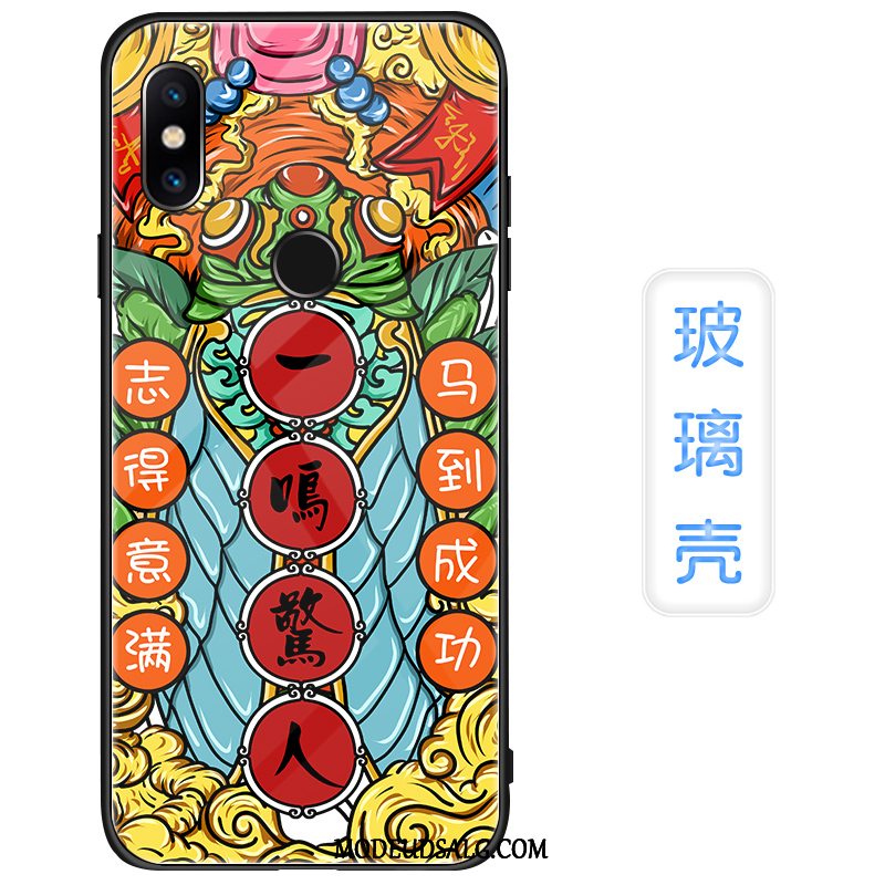 Xiaomi Redmi Note 6 Pro Etui Glas Anti-fald Beskyttelse Cover Rød