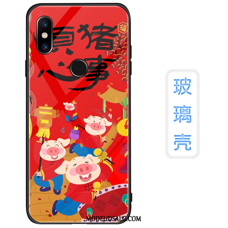 Xiaomi Redmi Note 6 Pro Etui Rød Spejl Lille Sektion Cover Ny