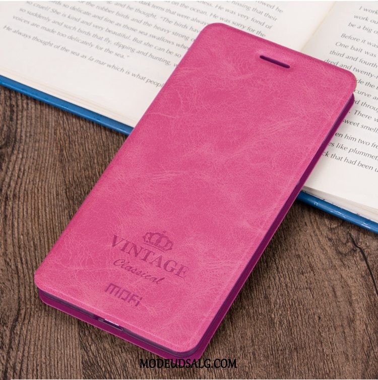 Xiaomi Redmi Note 7 Etui / Cover Lædertaske Clamshell Hvid Anti-fald Rød