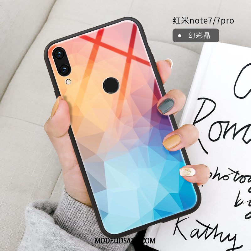 Xiaomi Redmi Note 7 Etui Glas Alt Inklusive Simple Af Personlighed Silikone