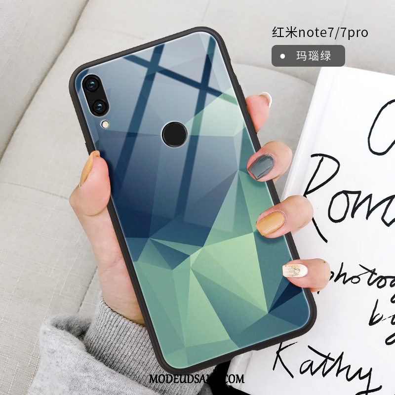 Xiaomi Redmi Note 7 Etui Glas Alt Inklusive Simple Af Personlighed Silikone