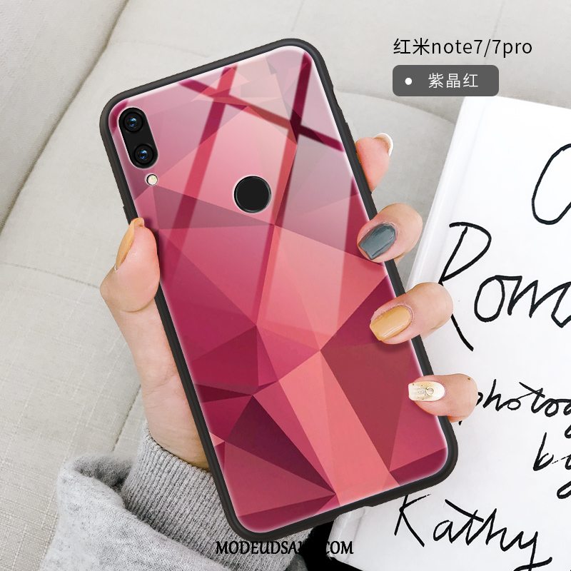 Xiaomi Redmi Note 7 Etui Glas Alt Inklusive Simple Af Personlighed Silikone