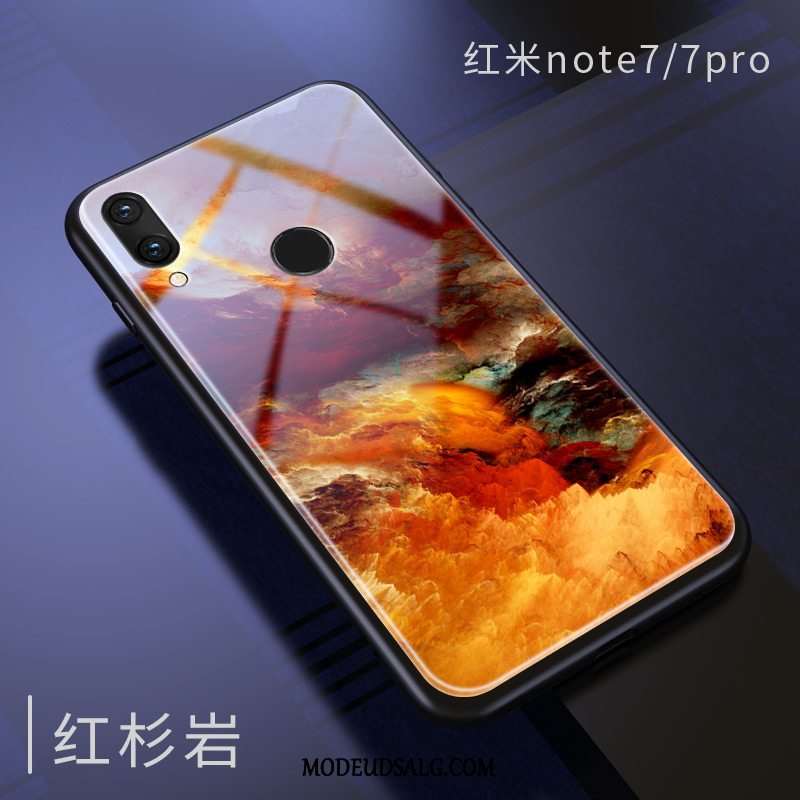 Xiaomi Redmi Note 7 Etui Sort Spejl Mønster Anti-fald Beskyttelse