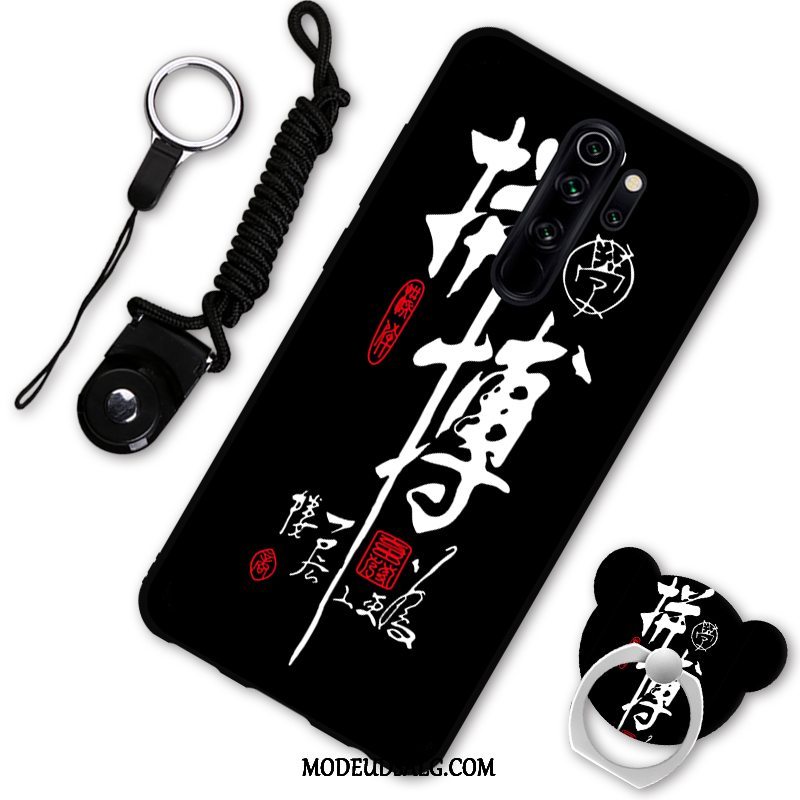 Xiaomi Redmi Note 8 Pro Etui Anti-fald Cartoon Rød Hængende Ornamenter Support