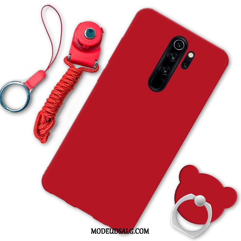 Xiaomi Redmi Note 8 Pro Etui Anti-fald Cartoon Rød Hængende Ornamenter Support