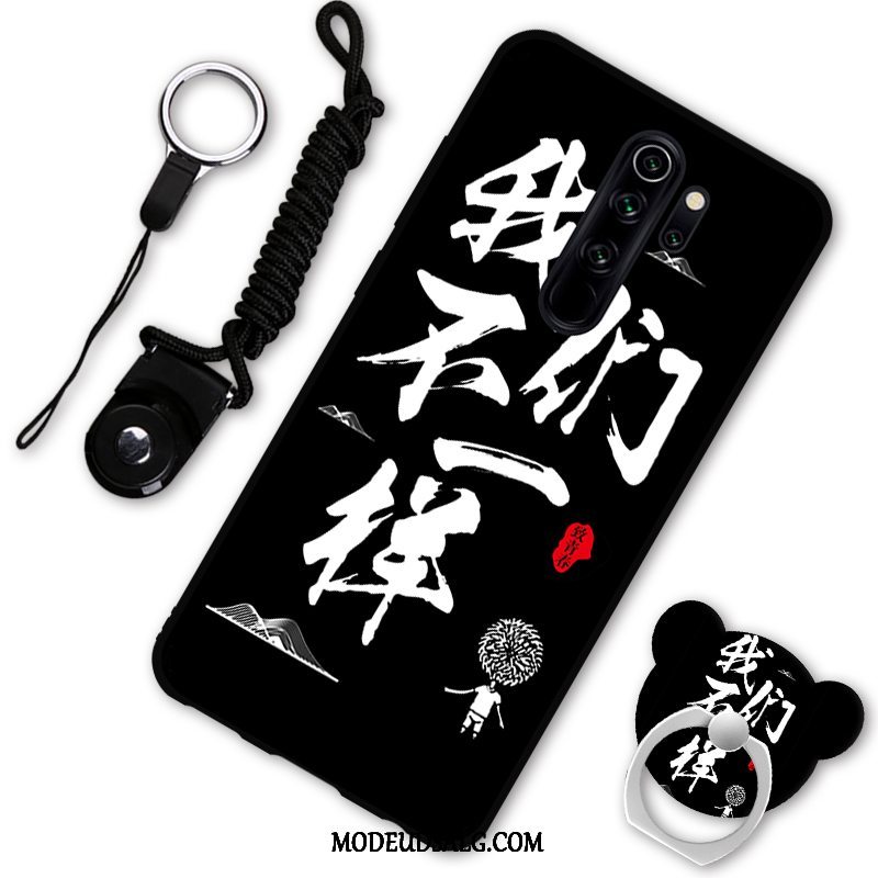 Xiaomi Redmi Note 8 Pro Etui Anti-fald Cartoon Rød Hængende Ornamenter Support